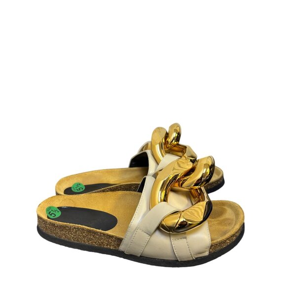 JW Anderson Cream & Gold Chain Slides 5.5 - Picture 5 of 11